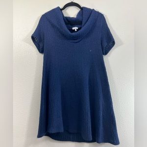 TOBI Sweater Dress Cowl Neck Navy Blue Size Large